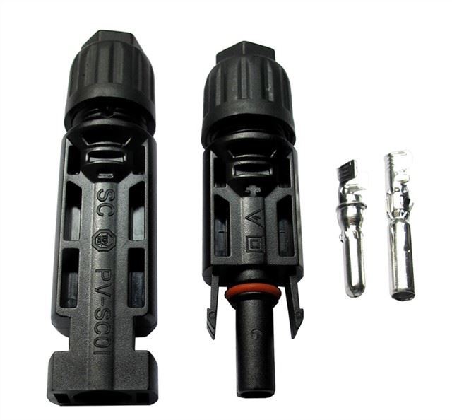 Conector del panel solar con alambre de 4 mm